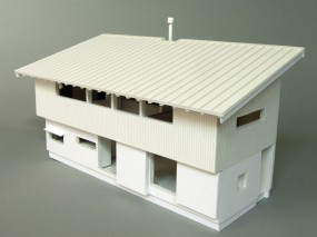 「松本城の見える家」模型俯瞰